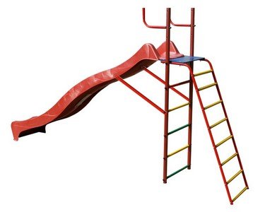 Наклонная лестница с площадкой к ДСК Вертикаль (без ската)